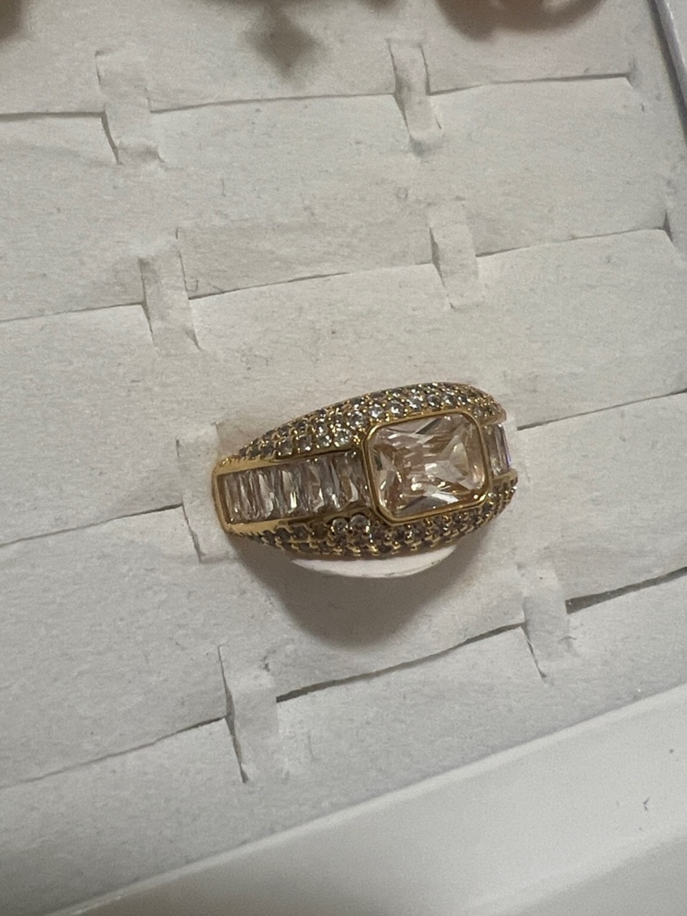 Gold-Tone Crystal Statement Ring - Women Jewelry